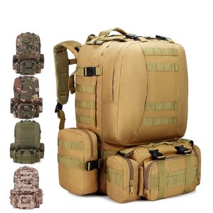 50L sac à dos tactique militaire sacs à dos imperméables 4 en 1 Molle sacs de Sport en plein air Trekking pêche randonnée Camping 3D sac à dos 240110