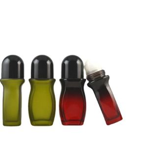 50 ml Deo-Flaschen zum Aufrollen aus Glas Glas-Tumbling-Schmerz-Flasche Duftende Körper-Tauperlen-Flasche für natürliches Deodorant