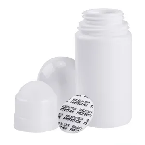50 ml en plastique blanc rouleau sur bouteille voyage rechargeable déodorant roll-on conteneurs bricolage huile essentielle bouteilles d'emballage personnel portable