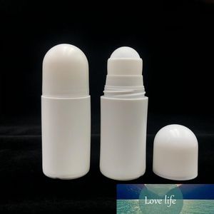 50ml blanco Rollo de plástico botella de botellas giratorias vacíos 50CC Rol-en bola botella de perfume desodorante Loción ligera de contenedores