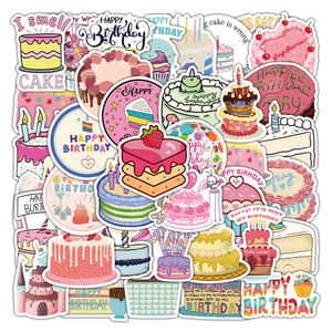 50PCS 100PCS Graffiti Autocollants Gâteau D'anniversaire Pour Skateboard Voiture Bébé Casque Crayon Cas Journal Téléphone Ordinateur Portable Planificateur Décor Livre Album Enfants Jouets DIY Stickers