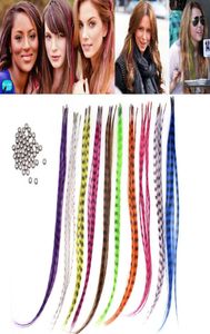 Plumes synthétiques lisses multicolores, 50 pièces, 1516 pouces, pour extensions de cheveux, accessoires pour vêtements de fête, décoration artisanale DIY, 4904336