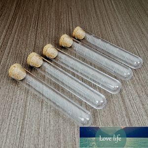 Tubes à essai en plastique transparent 50pcs 16x100mm avec bouchons en liège et échelle, tube à thé parfumé vide, flacon de cadeau de mariage