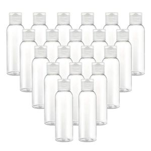 50pcs 5-100 ml en plastique PET couvercle rabattable bouteilles de lotion en gros clair conteneur d'échantillon cosmétique mini flacons de remplissage de voyage bouteille liquide 220726