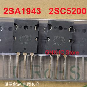 50pcs - 50 paires 100% réel nouveau original nouveau 2SC5200 2SA1943 Amplificateur de puissance audio Japan Transistor Tube A1943 C5200 USADOS TO-3PL