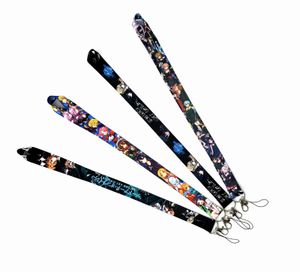 50pcs dessin animé japon anime épée art en ligne tour de cou lanières porte-badge corde pendentif porte-clés accessoire nouveau design garçon fille cadeaux petit gros