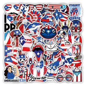 50 pièces dessin animé porto Rico drapeau National autocollants Graffiti enfants jouet planche à roulettes voiture moto vélo autocollant décalcomanies en gros