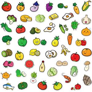 50pcs Cartoon Vegetables autocollants non aléatoire pour les bagages de vélo de vélo