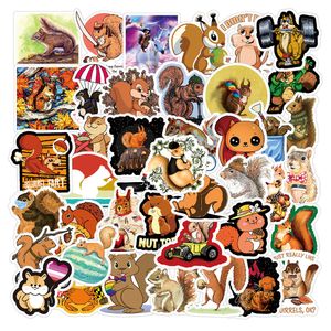 50 Uds. De pegatinas de dibujos animados de ardilla y Animal, pegatina de Graffiti para ordenador portátil, álbum de recortes de guitarra, teléfono, nevera, equipaje, pegatina decorativa