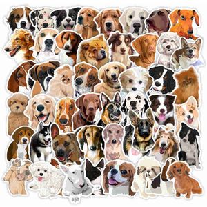 Pegatinas de dibujos animados de animales para perros, 50 Uds., juguetes DIY para portátil, álbum de recortes, maleta, teléfono, papelería, pegatina de coche con grafiti