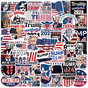 50pcs bricolage autocollants de voiture célèbres président américain Trump Graffiti décalcomanies pour bagages guitare tasse moto Scooter réfrigérateur jouets casques de planche à roulettes