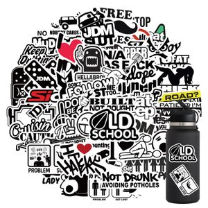 50 pièces drôle JDM voiture Logo autocollants Graffiti pour Skateboard cahier téléphone casque décalcomanie étanche enfants autocollant