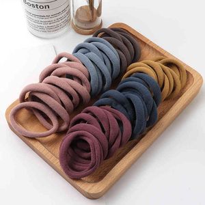 50pcs Girls Solid Color Big Rubber Band Ponytail Holder Gum Headwear Elastic Bands Korean Girl Hair Accessories Ornaments