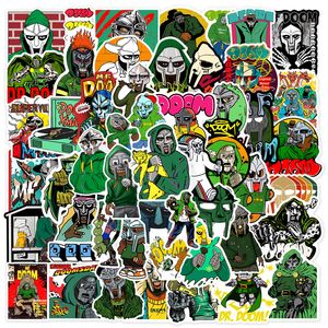 50 pièces Hip Hop rappeur Mf Doom autocollants chanteur Graffiti bricolage Skateboard téléphone bagages ordinateur portable guitare jouets décalcomanies pour Fan enfants