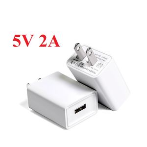 Chargeur US 5V 2A / 1A Chargeur USPhone portable USB Mur Fast Charger Adaptateur Plux en blanc et noir pour iPhone XS / X / 8/7