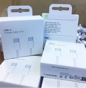 50 pièces/lot 60W PD USB C câble de charge chargeur de type C pour iPhone 15 Pro max plus MacBook câbles de charge rapide pour Samsung Xiaomi Huawei avec emballage de vente au détail