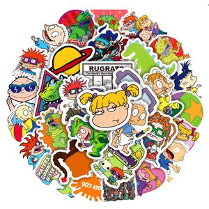 50pcs / lot autocollants de voiture Graffiti Paris Tour Dessin animé Cadeaux pour enfants Skateboard Bouteille d'eau Cahier d'eau Ordinateur portable Décor Casque Sticker PVC Stickers de guitare