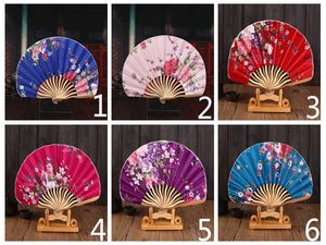 50 unids/lote chino abanico plegable cuchillo ventilador viento boda Navidad fiesta regalo fans decoración hecha a mano suministros