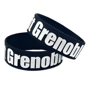 50pcs CrossFit Grenoble 1 pouce de large bracelet en caoutchouc en silicone sans genre pour le cadeau de promotion