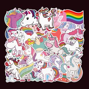 50pcs Lot Mode Dessin Animé Licorne Voiture Graffiti Autocollants Amovible Étanche PVC Planche À Roulettes Moto Vélo Ordinateur Portable Stickers242m