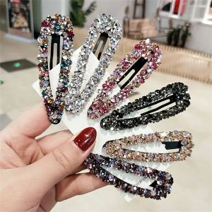 50pcs / lot Handmade Rhingestone Coiffes Clips Pin pour femmes Fashion Flower Geométrique Barrettes Headwear Girls Sweet Hairpins Hair Accessoire