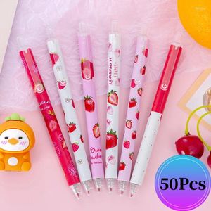 Stylos à Gel de Style coréen, 50 pièces/lot, stylos d'école pour écrire, papeterie esthétique, drôle et Original pour écrire des crayons à encre Kawaii