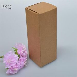 50pcs / lot papier kraft boîte d'emballage d'huile essentielle boîte d'emballage cosmétique boîte de carte marron rouge à lèvres parfum cadeau boxes266r