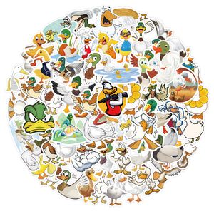 Paquete de 50 pegatinas divertidas de pato de dibujos animados, pegatinas de vinilo impermeables para equipaje, botella de agua, portátil, planificador de coche, álbum de recortes, teléfono, Mac, pegatinas de pared para puerta