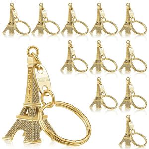 50 Uds. Llavero con forma de Torre Eiffel de París novedad Gadget baratija recuerdo regalo de Navidad llavero 240219
