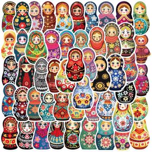 50 pegatinas de muñeca rusa Matryoshka no aleatorias para coche, bicicleta, equipaje, portátil, monopatín, motor, botella de agua, snowboard, pegatinas de pared, regalos para niños