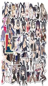 50 Unids / lote Japón Anime Sexy Cartoon Bunny Girl Pegatinas para Snowboard Laptop Equipaje Nevera Estilo DIY Vinilo Decoración para el hogar Pegatinas 6642960