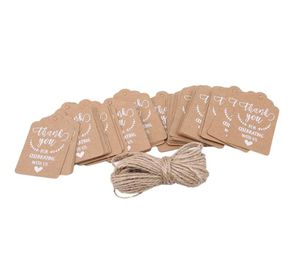 50pcspack vintage kraft paper cartes-cadeaux cartes de fête de mariage amour merci invitation tag décoration artisanat salutation3650331