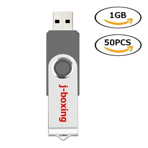 50X Unidades flash USB giratorias de 1 GB Memoria flash de metal de alta velocidad para PC Computadora portátil Tableta Thumb Pen Drive Almacenamiento 10 colores Envío gratis