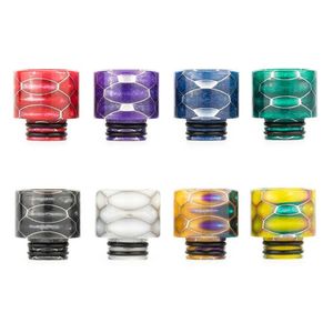 510 Peau de Serpent Résine Drip Tip 4 Style Large Alésage Champignon Petite Taille Embouchure 510 Fil