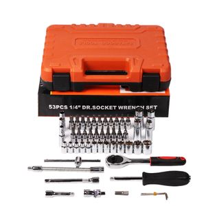53 Uds destornillador trinquete herramienta de reparación de automóviles juego de llaves cabeza trinquetes trinquete llaves inglesas destornilladores Kit de herramientas profesionales para trabajar metales