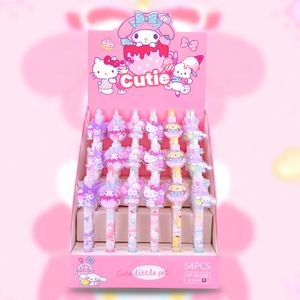 54 pcs/lot dessin animé mélodie mignon lapin stylo en vrac 0.5mm Gel stylo Kawaii Kuromi stylos fournitures scolaires mignon étudiant écrire stylo papeterie en gros 3001