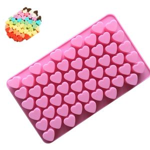 55 células pequeño corazón de amor moldes de hielo de silicona molde de Chocolate galleta DIY molde casero herramientas para hacer pasteles