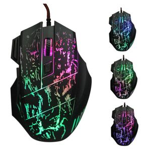 Souris de jeu d'origine 5500DPI 7 boutons LED rétro-éclairage optique USB filaire souris Gamer souris ordinateur portable PC souris d'ordinateur souris de jeu pour les joueurs professionnels en gros