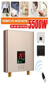 Calentador de agua eléctrico sin tanque de 5500W, pantalla de temperatura para baño, cocina, ducha de calefacción Universal6485559