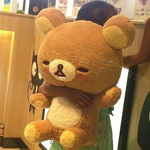 55cm géant Rilakkuma ours en peluche jouets taille réelle Relax oreiller poupées doux peluches peluche jouet saint valentin enfants cadeau H0824