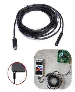 55 mm 6 LEDS Micro USB Android Endoscope Camera 7mm imperméable HD 720p 13MP Caméra d'inspection Snake Tube pour Android PC 5PCS6666779