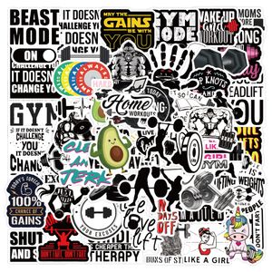 55 stks leuke sport aanmoediging woorden cartoon graffiti Waterdichte PVC Stickers Pack Voor Koelkast Auto Koffer Laptop Notebook Cup Telefoon Bureau Fiets Skateboard Case.