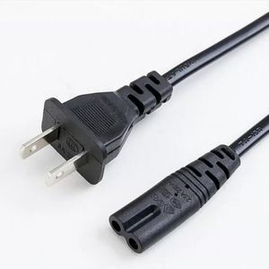 Figura 8 Cable de alimentación de CA Cable de 2 clavijas para consola PS4 XBOX Cargador de impresora pequeños electrodomésticos Línea alámbrica de repuesto 1,5 M Enchufe EE. UU. UE