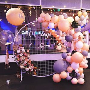 Soporte de globo circular de 58/78cm, soporte de aro, globo redondo de boda, Fondo de flores, marco de arco, Baby Shower, decoración de fiesta al aire libre Y0107