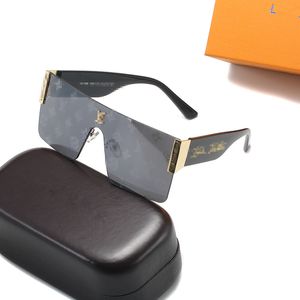 Lunettes de soleil à lentilles de fleurs de mode avec lettre Designer Marque Lunettes de soleil Femmes Hommes Unisexe Lunettes de soleil de voyage Noir Gris Plage Adumbral avec boîte