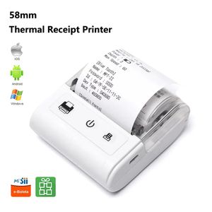 58 mm Mini Pocket Thermal Receipt Printer Portable Wireless Bluetooth Mobile Ticket Imprimante Android Windows Thermal Impresora 240429