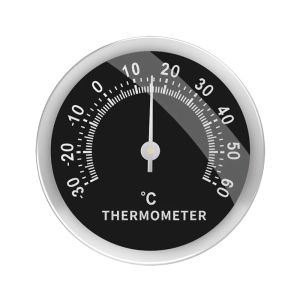 Monitor de calibre de temperatura de 58 mm Termómetro interior al aire libre Medidor de temperatura analógica redonda para el tanque de la incubadora de sala de paredes para el hogar