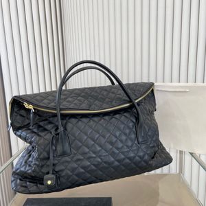 5A Marque Designer Sac de Voyage Rhombique Plaid Cuir Matériel Extra Large Sac à Main avec Bretelles Sac Bagage Tartan Sac à Bandoulière Luxe ES Sac Taille 55 * 48cm