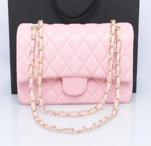 5A Designer Fashion Top Custom Brand Bag Channel 2024 Sac à main en cuir de vachette en or ou chaîne en argent épaule inclinée 2,55 cm noir rose et blanc