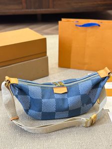 5a hombres bolsas de cintura billetera de diseñador bolso de cofre unisex rango paquetes diseñadores mujeres denim bumbag clásica letra cruzada de carrocería con cremallera